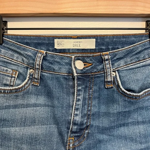 Topshop Moto Dree Frayed Hem Jeans Sz 26 - Picture 8 of 8